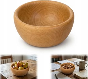 Bükk Fa Tál 14 cm gyümölcs snack kézzel esztergált Gyártó