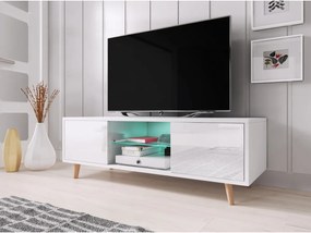SWEDEN Tv szekrény fehér/fényes fehér