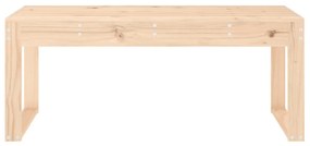 tömör fenyőfa kerti pad 110x38x45 cm