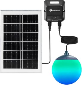 Aigostar-LED RGBW napelemes függőlámpa MESH 20W/3,7V 4000 mAh 2700K-6500K IP65 átm. 15 cm