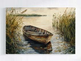 Vászonkép Canvas Tájkép Tó Víz Csónak 60x40