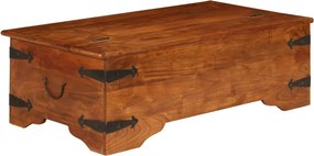 vidaXL tömör akácfa dohányzóasztal mézszínű bevonattal 110x55x35 cm