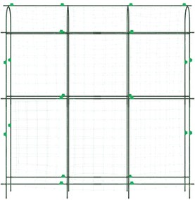 acél U-alakú kerti rács kúszónövényekhez 181 x 31 x 182,5 cm