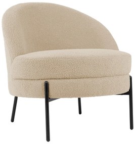 Bézs buklé fotel Noble – Leitmotiv