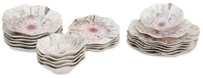 24 darabos színes porcelán étkészlet