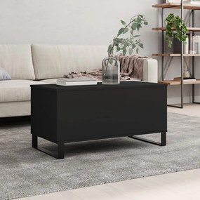 Fekete szerelt fa dohányzóasztal 90x44,5x45 cm