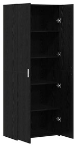fekete tölgy magas szekrény 70x42.5x185 cm Szerelt fa