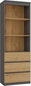 MIX RS-60 O polcos szekrény, antracit-tölgy