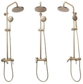 REA-P7051 - Zuhanyszett csapteleppel LUIS szálcsiszolt arany