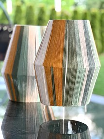 Lenyűgöző kézzel fonott geometrikus álló lámpaernyő Makramé lámpa