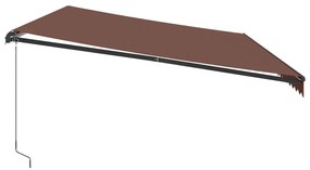 barna kézzel kihúzható napellenző 600 x 300 cm