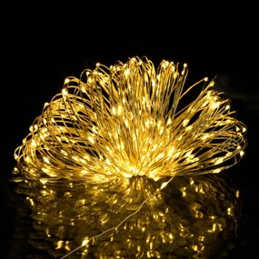 8 funkciós meleg fehér fényű tündérfényfüzér 400 LED-del 40 m