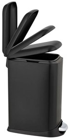 Matt fekete acél pedálos szemetes 20 l Design – Wenko