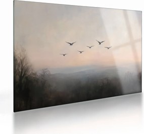 Üveg kép - Madárcsapat (70x50 cm)