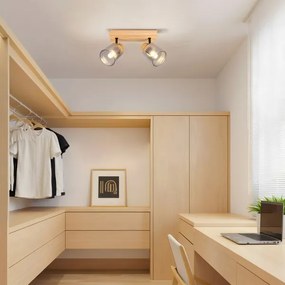 Brilagi - HYGGE spotlámpa 2xE14/15W/230V kaucsukfa/füstszínű