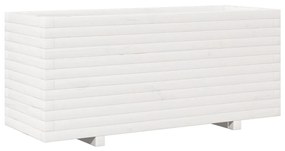 fehér tömör fenyőfa kerti virágtartó 110 x 40 x 49,5 cm