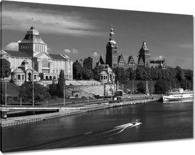 Vászonkép 100x70 Fekete-fehér Szczecin