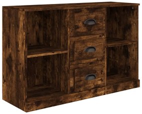 füstös tölgy színű szerelt fa tálalószekrény 104,5x35,5x67,5 cm