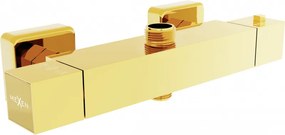 Mexen Cube termosztatikus zuhanycsap, arany - 77250-50