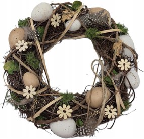 Húsvéti koszorú fűzfa 30 cm – natúr ajtódísz