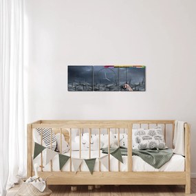 Kép - Esernyők (órával) (90x30 cm)
