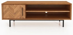 Natúr színű tölgyfa TV-állvány 144x50 cm Abies – The Beds