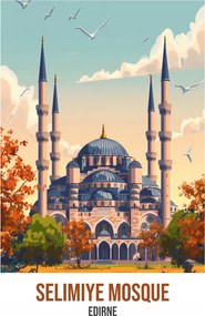 Poszter 67,5x100cm Selimiye Mosque, Edirne