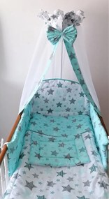 4 részes babaágynemű szett - GEO STAR - MENTA - bébi méret - AZONNAL VIHETŐ
