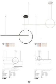 Redo 01-1734 - LED Dimmelhető csillár zsinóron GIOTTO LED/46W/230V fehér