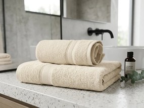 CLARYSSE ELEGANCE törölköző 60x110 cm krémszínű, 100% pamut