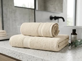 CLARYSSE ELEGANCE törölköző 60x110 cm krémszínű, 100% pamut