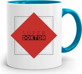 Kék Bögre Orvosnak Szuper Orvos Ajándék fényképes nyomtatással