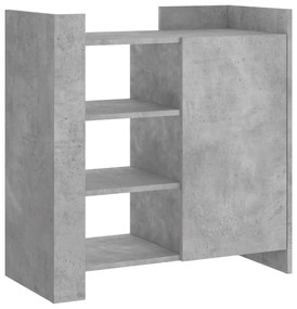 betonszürke szerelt fa tálalószekrény 73,5 x 35 x 75 cm