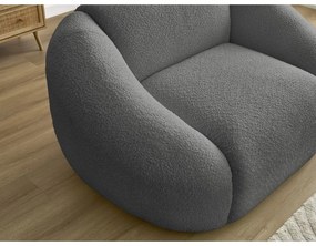 Szürke buklé fotel Tina – Bobochic Paris