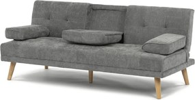 Háromszemélyes kihúzható kanapé, szürke, szövet, ASB-C3034 GREY2