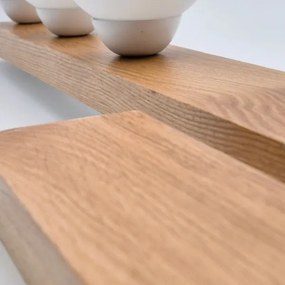 Felületre szerelhető csillár MATTE 2xE27/15W/230V + 3xG9/5W/230V fehér/tölgy