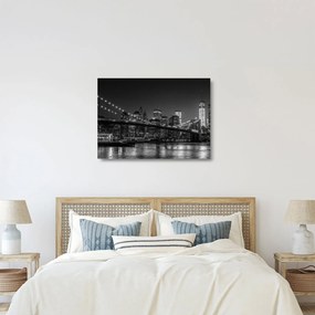 A New York-i Brooklyn-híd képe (üvegen) (70x50 cm)