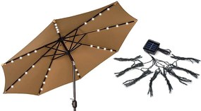 Napelemes dekor fényfüzér napernyőhöz