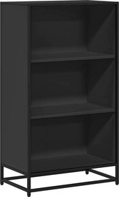 vidaXL fekete forgácslap könyvszekrény 60x35x107,5 cm