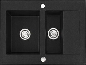 Grande 15 Gránit mosogató Konyhai mosogató másfélmedencés