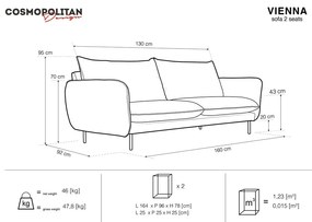 Vienna bézs kanapé, 160 cm - Cosmopolitan Design