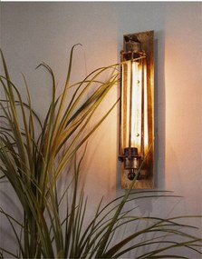 Retro fali lámpa 1 x E27 fekete