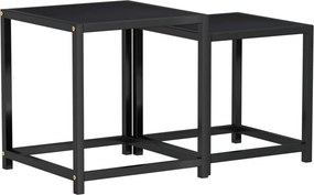 vidaXL 2 db fekete MDF dohányzóasztal