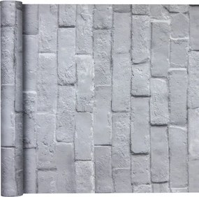 Szürke Tégla Falazat Kő utánzat tapéta 3D Flizelin