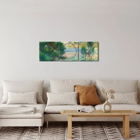 Kép - Auguste Renoir, View of Monte Carlo from Cap Martin, reprodukciók (órával) (90x30 cm)
