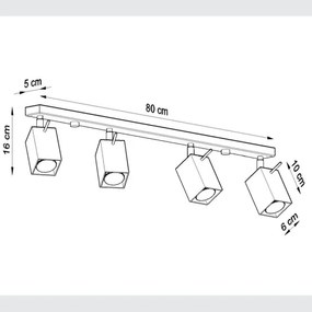 Spotlámpa MERIDA 4xGU10/40W/230V fehér