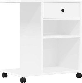 vidaXL fehér nyomtatóállvány kerekekkel 60x40x68,5 cm