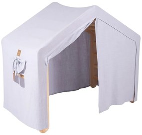 Világoskék-natúr színű borovi fenyő pikler háromszög 112x61x94 cm Montessori – Meowbaby