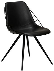 Sway fekete műbőr étkezőszék - DAN-FORM Denmark