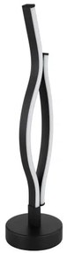 Globo 67206T Asztali lámpa fém fekete matt, műanyag fehér, alumínium fekete matt, fekete PVC kábel, billenőkapcsoló a kábelen, ø: 120mm, M:470mm, kábelhossz 1500mm, LED 12W 230V, 1430lm forrás, 460lm kimenet, 3000K